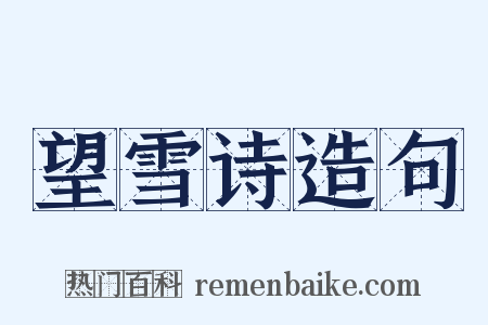 望雪诗造句是什么意思的图片